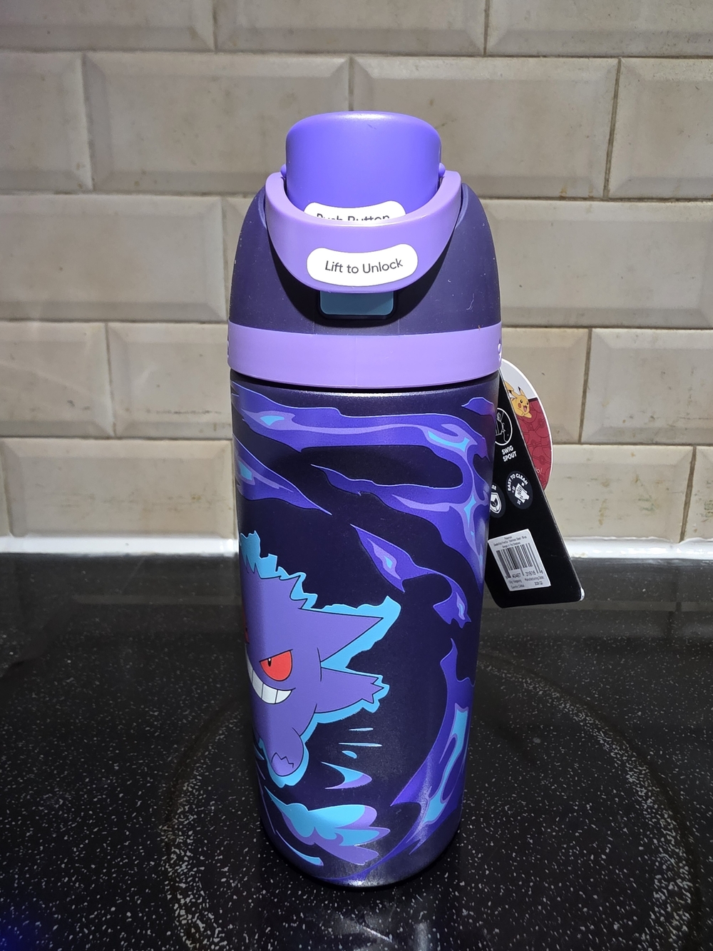 NWT Owala 16oz Stainless Steel FreeSip Water Bottle - Gengar In the Shadows